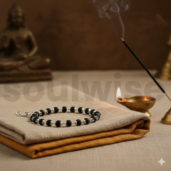 Karungali_Bracelet_Unisex_8Mm_Natural_Ebony_Wood_Beads_Silver_Plated_Caps_Siddha_Spiritual_Protection_Bracelet