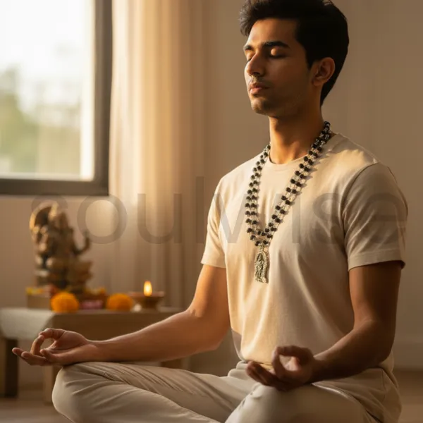Karungali_Mala_With_Lord_Murugan_Pendant_Handmade_Ebony_Wood_Bead_Necklace_With_Silver_Alloy_Pendant_Spiritual_Protection_Mala_For_Men_Women