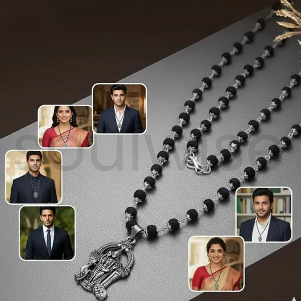 Karungali_Mala_With_Lord_Murugan_Pendant_Handmade_Ebony_Wood_Bead_Necklace_With_Silver_Alloy_Pendant_Spiritual_Protection_Mala_For_Men_Women