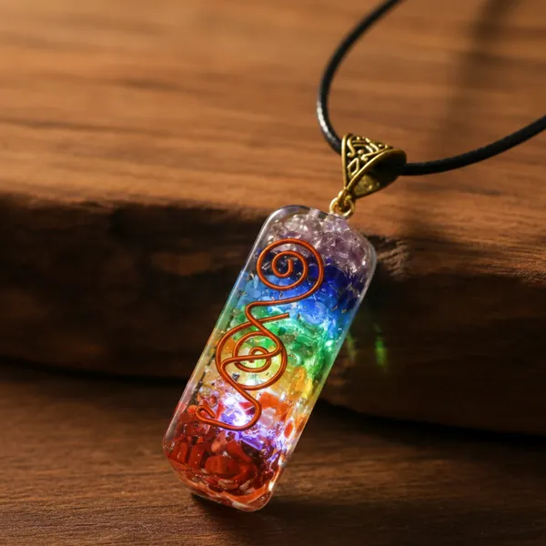 7_Chakra_Rainbow_Layered_Orgone_Pendant_Necklace_Energy_Healing_Crystal_For_Protection_Spiritual_Alignment_Chakra_Balancing_Unisex