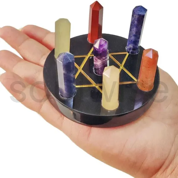 7_Chakra_Sacred_Geometry_Crystal_Set_Natural_Healing_Stones_With_Pentagram_Base