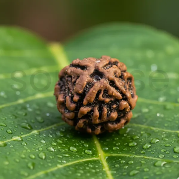 4_Mukhi_Nepali_Rudraksha_Bead_Authentic_Spiritual_Pendant_Mala_Bead_Meditation_Bead