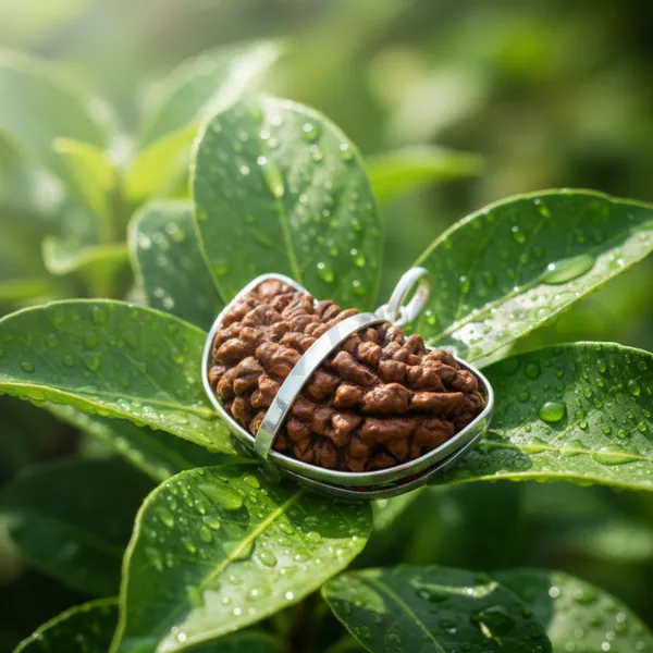 1_Mukhi_Nepali_Rudraksha_Silver_Pendant_Original_Ek_Mukhi_Bead_For_Spiritual_Awakening_Focus_Divine_Blessings_Without_Chain