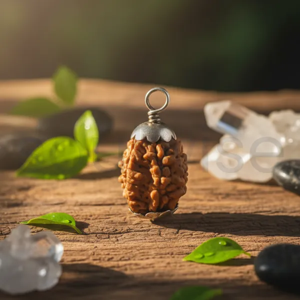 2_Mukhi_Nepali_Rudraksha_Silver_Pendant_Original_Do_Mukhi_Bead_For_Relationship_Harmony_Unity_Emotional_Balance_Without_Chain