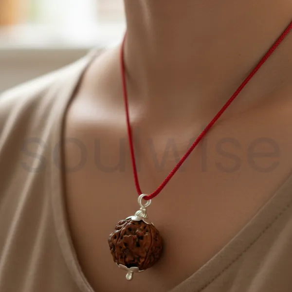 4_Mukhi_Nepali_Rudraksha_Silver_Pendant_Original_Chaar_Mukhi_Bead_For_Wisdom_Knowledge_Communication_Without_Chain