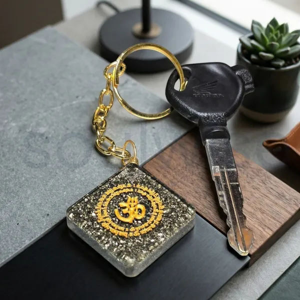 Natural_Pyrite_Om_Keychain_Certified_Square_Pyrite_Crystal_Key_Ring