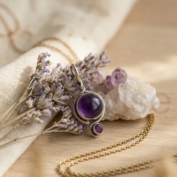925_Silver_Round_Amethyst_Pendant_Certified_Natural_Gemstone_Necklace_For_Calm_Protection_Spiritual_Balance