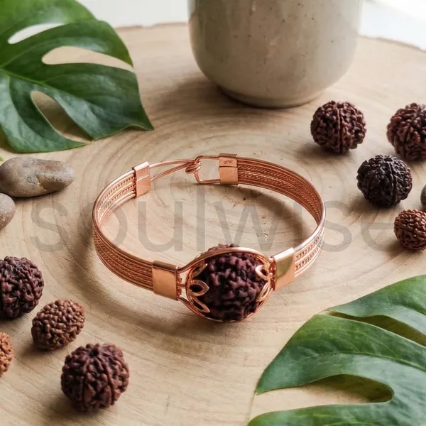 5_Mukhi_Nepali_Rudraksha_Copper_Openable_Bracelet_For_Transformation_Courage_And_Positive_Energy_Authentic_Design
