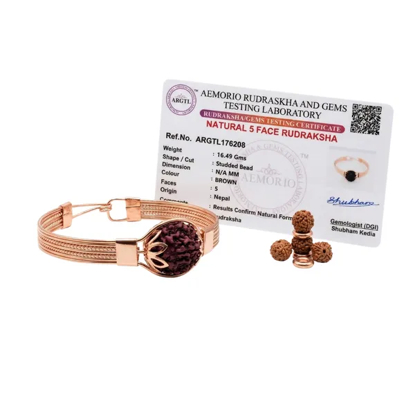 5_Mukhi_Nepali_Rudraksha_Copper_Openable_Bracelet_For_Transformation_Courage_And_Positive_Energy_Authentic_Design