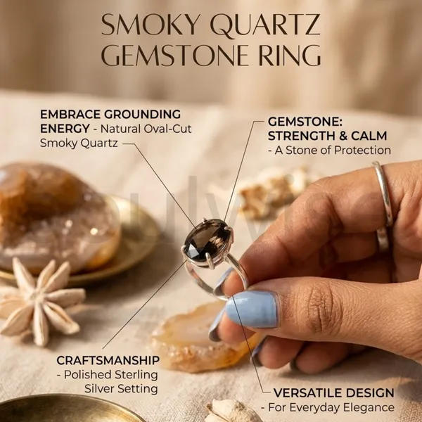 Natural_Smoky_Quartz_Gemstone_Ring_Stress_Relief_Protection_Healing_Grounding