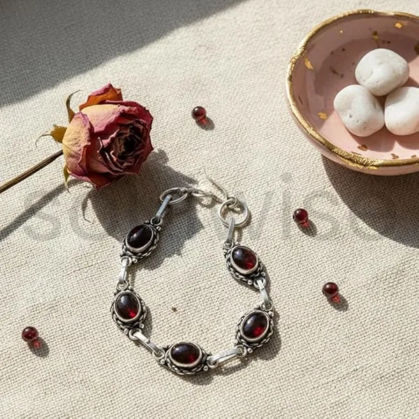 Garnet_Crystal_Embedded_Bracelet_Natural_Garnet_Healing_Bracelet_For_Passion_Energy_Protection_Unisex
