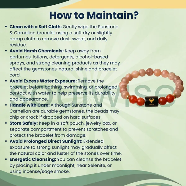 Taurus_Vrishabh_Rashi_Zodiac_Bracelet_Natural_Sunstone_Carnelian_Crystal_Bracelet_For_Confidence_Vitality_Success