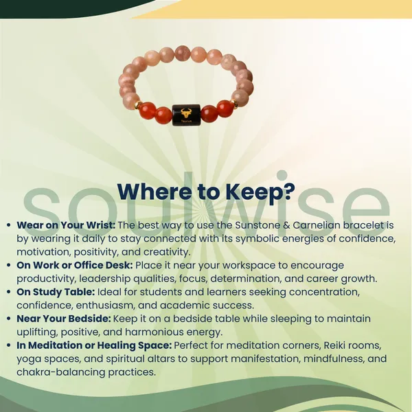 Taurus_Vrishabh_Rashi_Zodiac_Bracelet_Natural_Sunstone_Carnelian_Crystal_Bracelet_For_Confidence_Vitality_Success