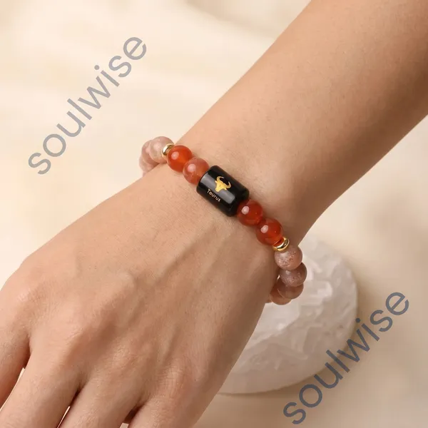 Taurus_Vrishabh_Rashi_Zodiac_Bracelet_Natural_Sunstone_Carnelian_Crystal_Bracelet_For_Confidence_Vitality_Success