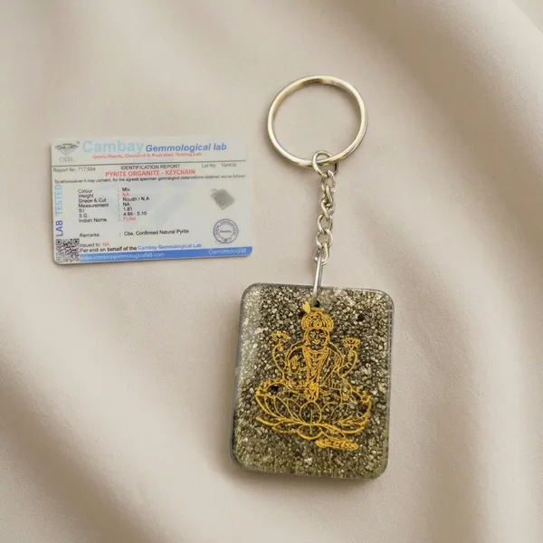 Pyrite_Wealth_Magnet_Keychain_Dhan_Laxmi