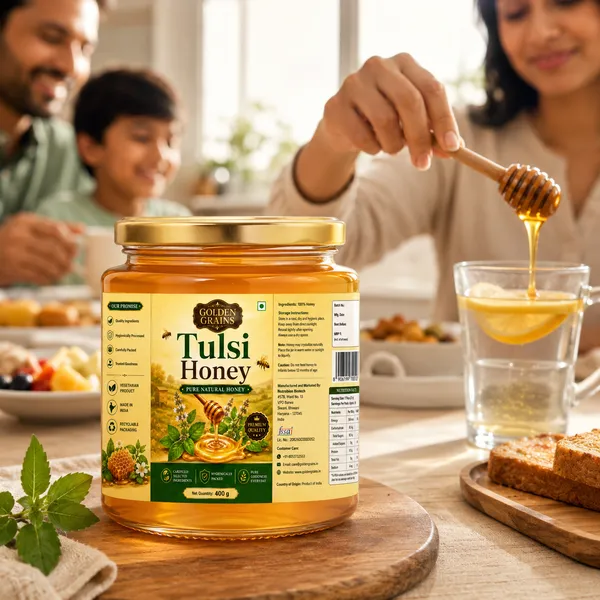 Golden_Grains_Pure_Natural_Tulsi_Honey_400G