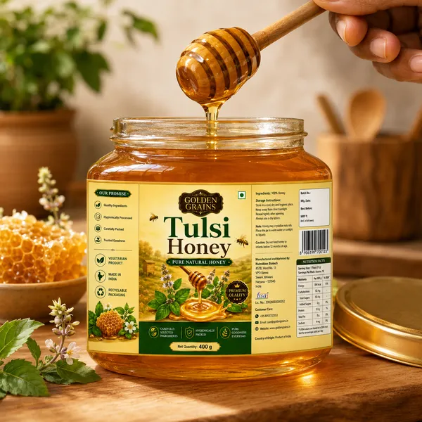 Golden_Grains_Pure_Natural_Tulsi_Honey_400G