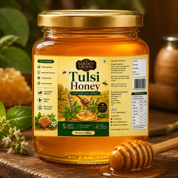 Golden_Grains_Pure_Natural_Tulsi_Honey_400G