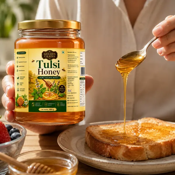 Golden_Grains_Pure_Natural_Tulsi_Honey_400G