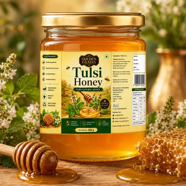Golden_Grains_Pure_Natural_Tulsi_Honey_400G
