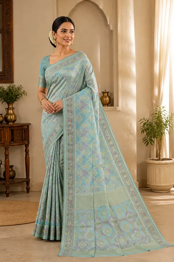 Sage_Green_Cotton_Weave_Saree_For_Women