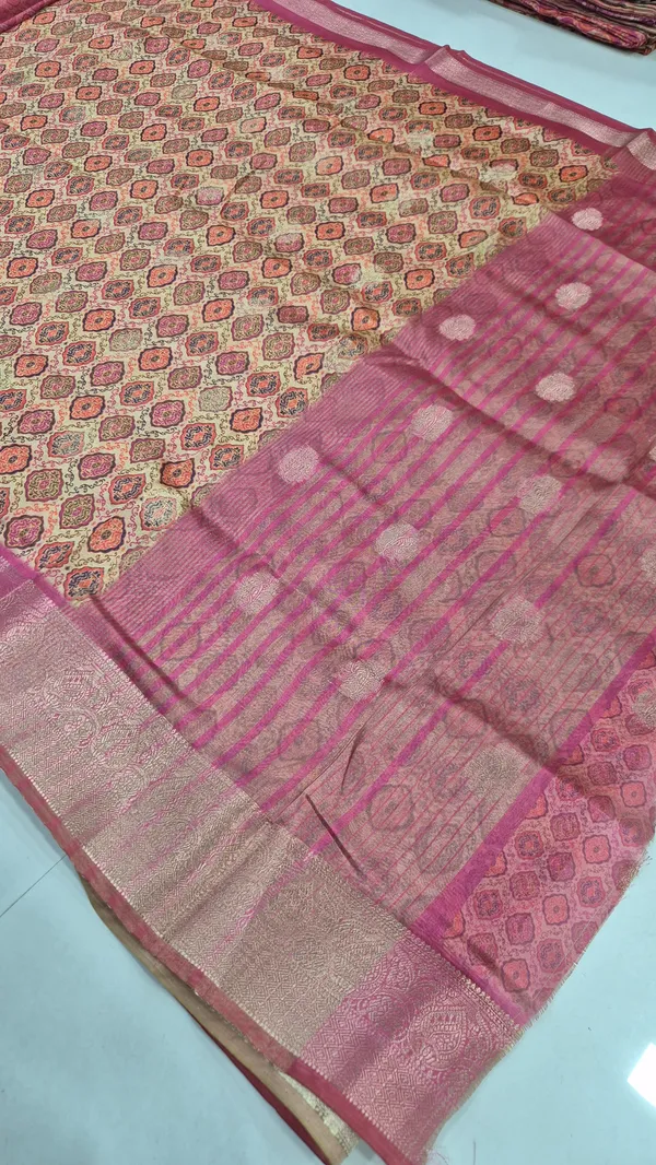 Almond_Cream_Cotton_Weave_Saree_For_Women