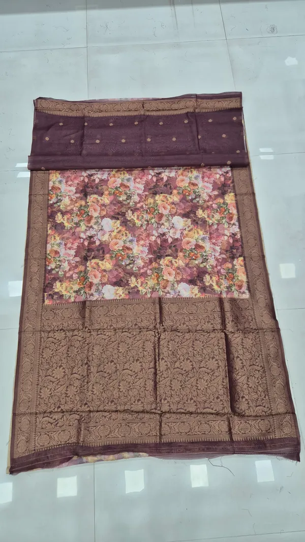 Berry_Wine_Cotton_Weave_Saree_For_Women