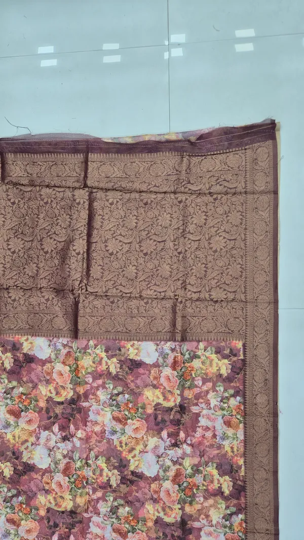 Berry_Wine_Cotton_Weave_Saree_For_Women