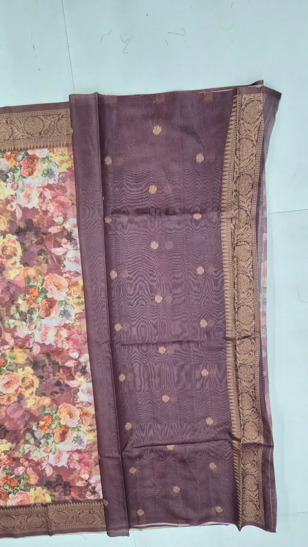 Berry_Wine_Cotton_Weave_Saree_For_Women