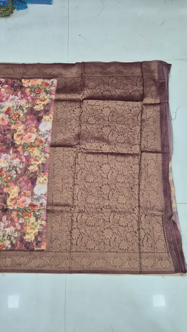Berry_Wine_Cotton_Weave_Saree_For_Women