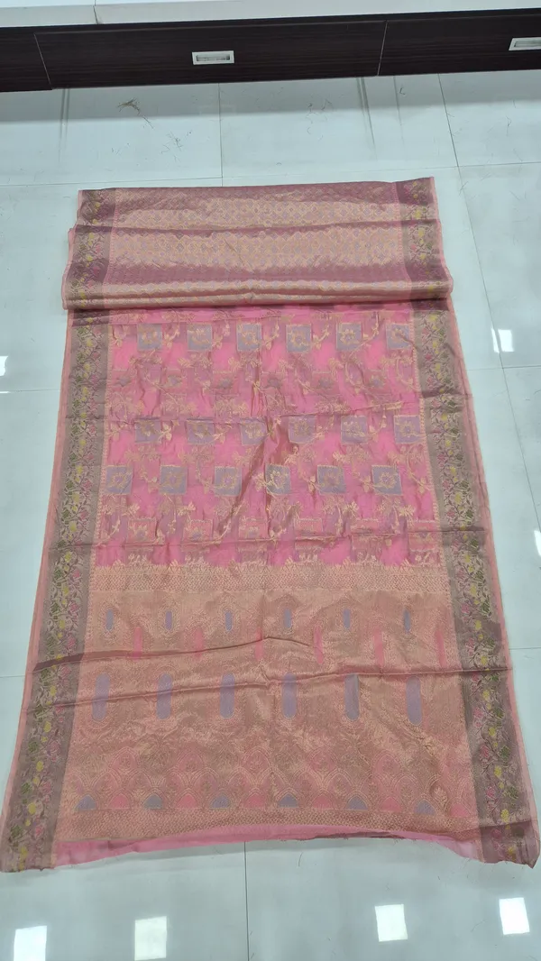 Blush_Pink_Cotton_Weave_Saree_For_Women
