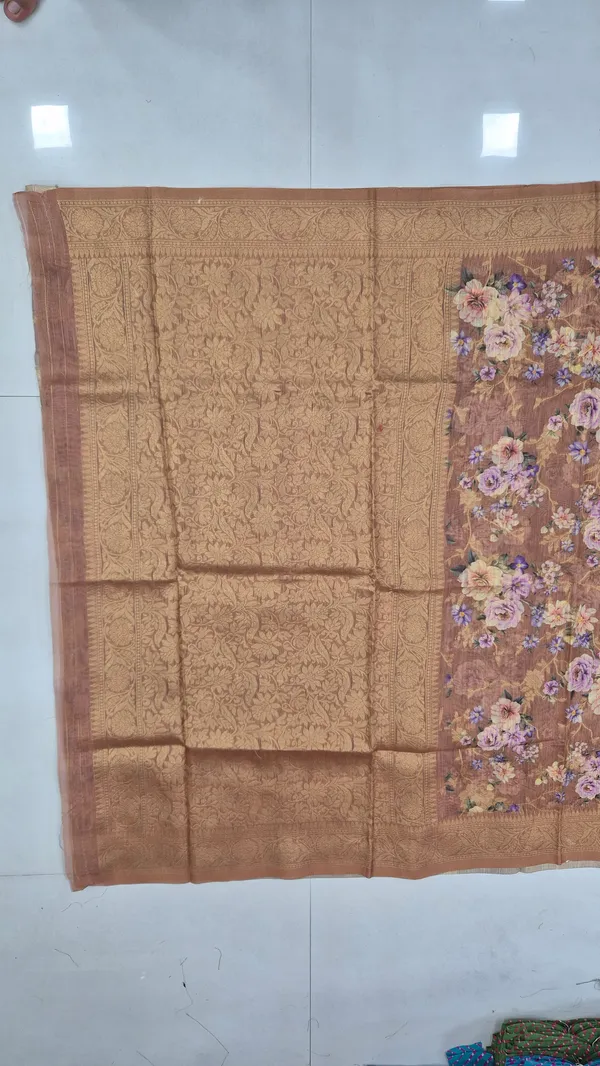 Cocoa_Brown_Cotton_Weave_Saree_For_Women