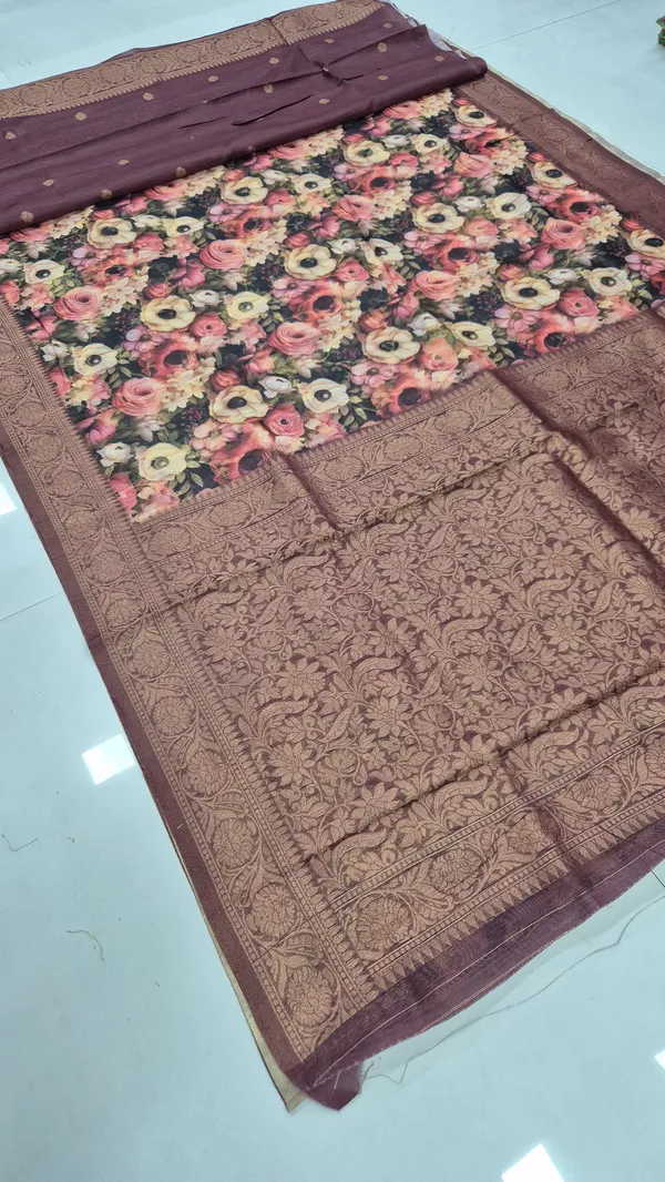 Deep_Wine_Cotton_Weave_Saree_For_Women
