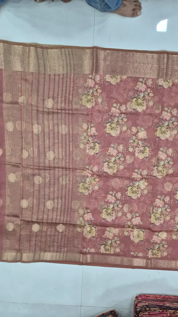 Dusty_Mauve_Cotton_Weave_Saree_For_Women
