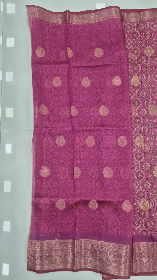 Orchid_Purple_Cotton_Weave_Saree_For_Women