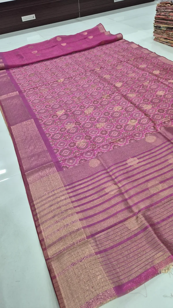 Orchid_Purple_Cotton_Weave_Saree_For_Women