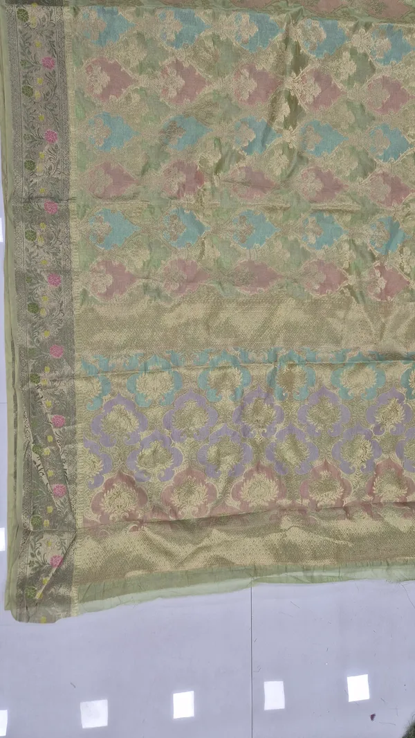 Pista_Green_Cotton_Weave_Saree_For_Women