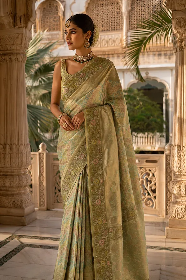Pista_Green_Cotton_Weave_Saree_For_Women