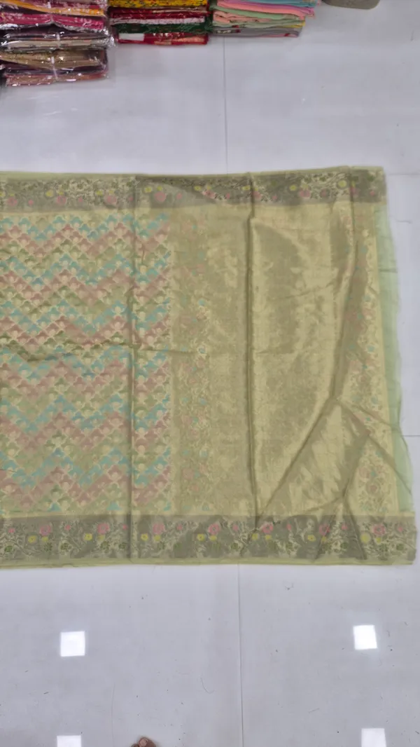 Pista_Green_Cotton_Weave_Saree_For_Women