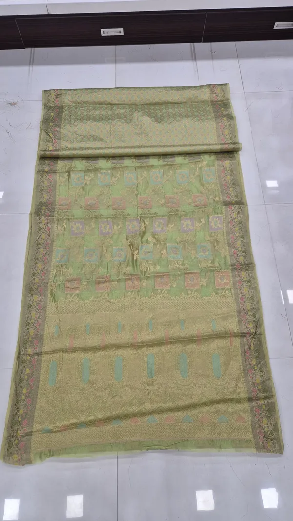 Pista_Green_Cotton_Weave_Saree_For_Women