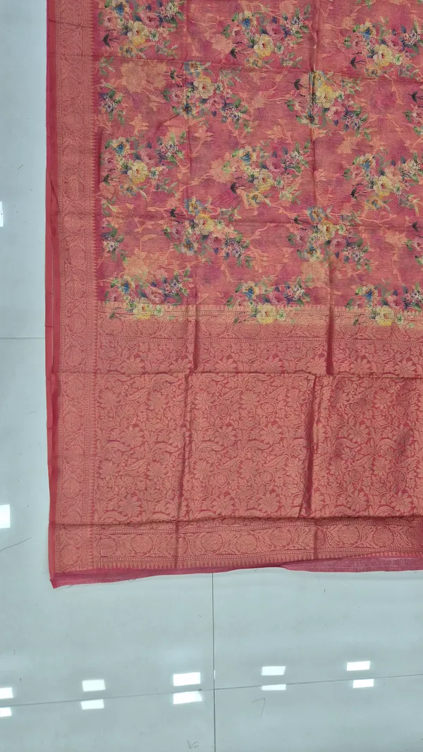 Rose_Pink_Cotton_Weave_Saree_For_Women