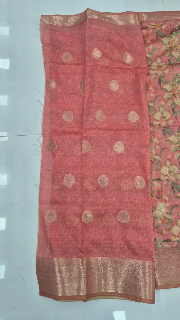 Rose_Pink_Cotton_Weave_Saree_For_Women