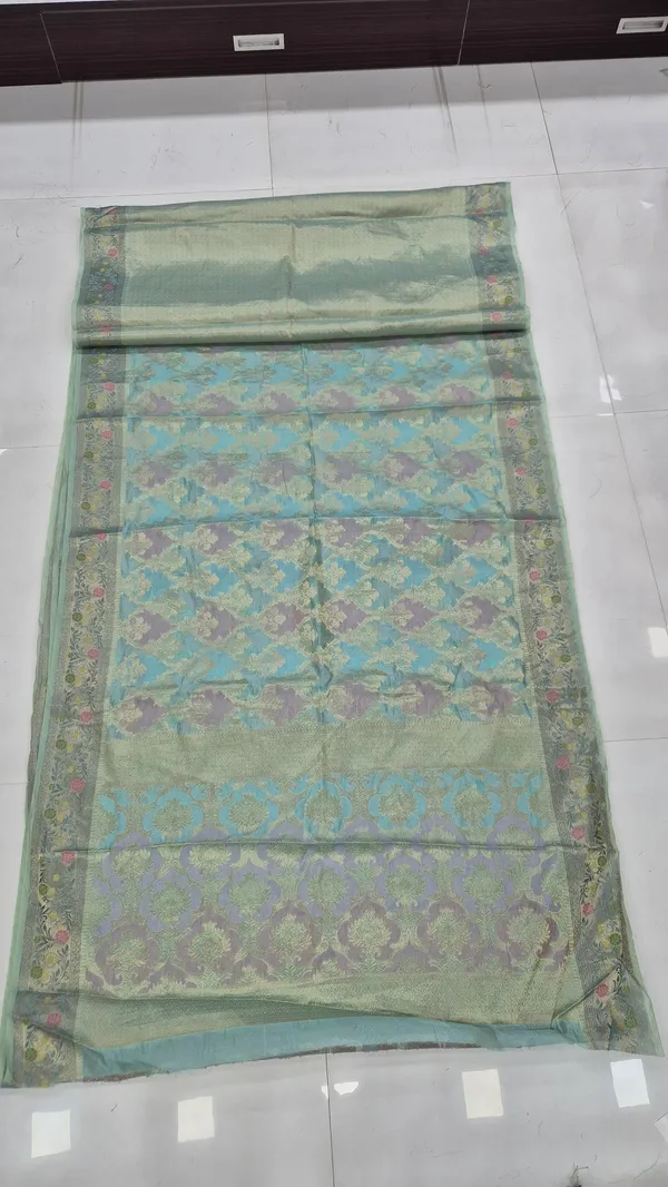 Sage_Green_Cotton_Weave_Saree_For_Women