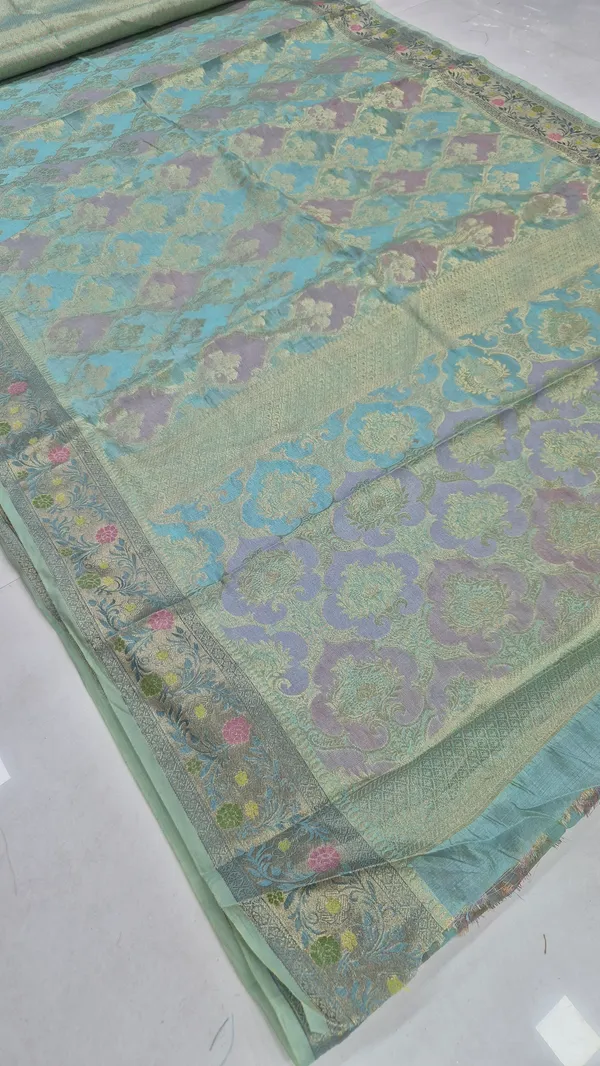 Sage_Green_Cotton_Weave_Saree_For_Women