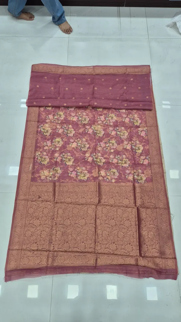 Wine_Mauve_Cotton_Weave_Saree_For_Women