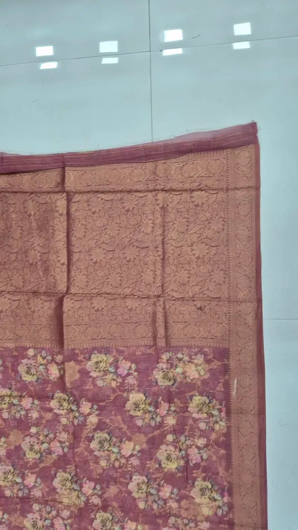 Wine_Mauve_Cotton_Weave_Saree_For_Women