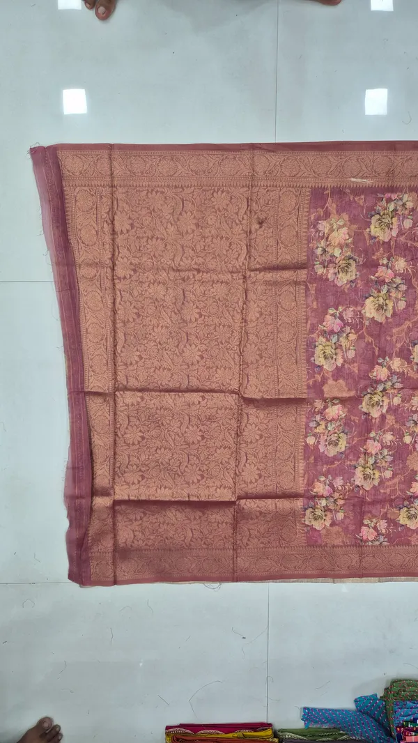 Wine_Mauve_Cotton_Weave_Saree_For_Women