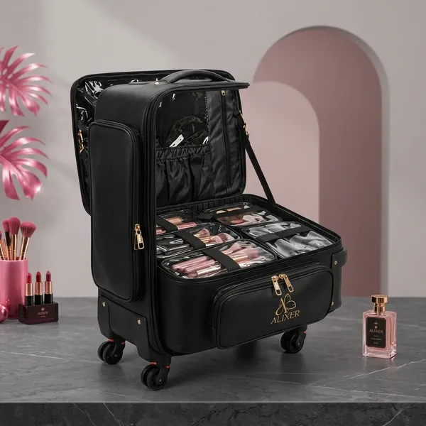 Black_Pu_Leather_Makeup_Trolley_For_Women