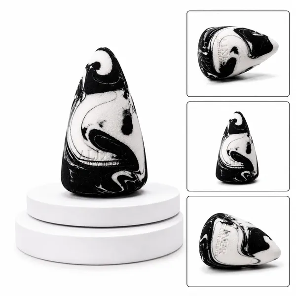 Black_And_White_Abstract_Tongue_Shaped_Beauty_Blender