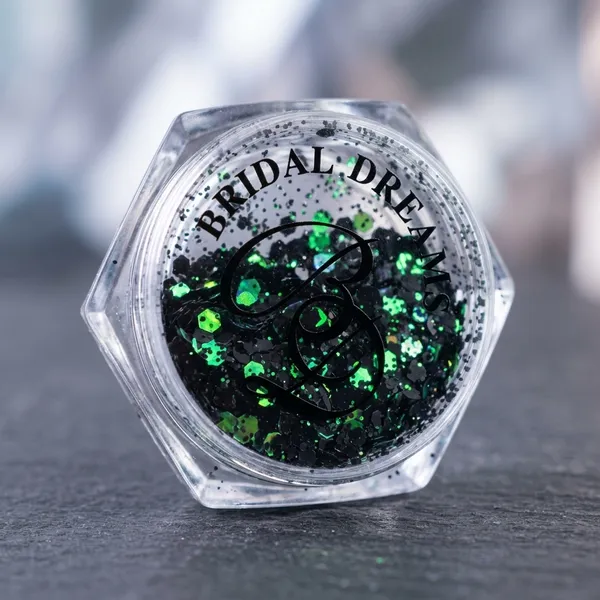 Black_&_Green_Synthetic_Glitter_Mix_For_Women